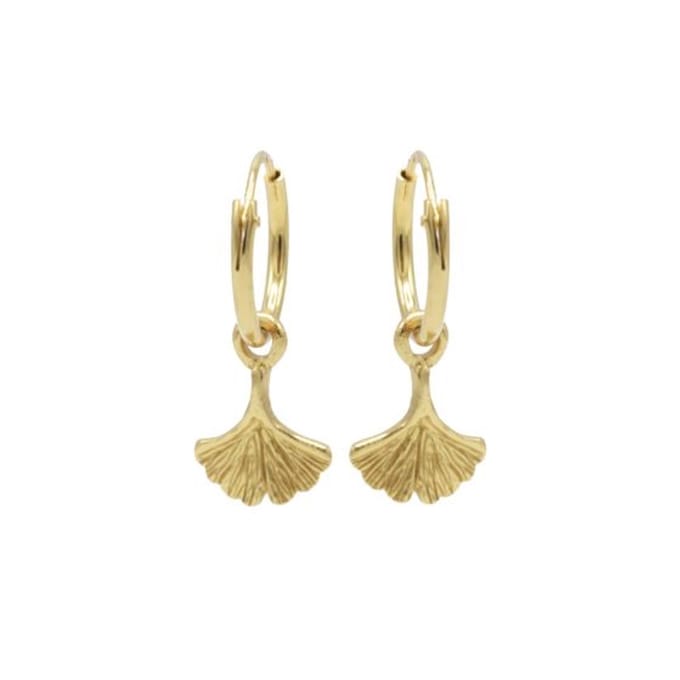 Karma Oorhangers Ginko Leaf Goud