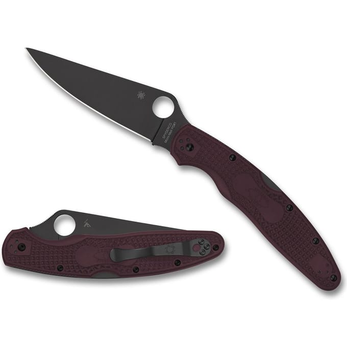 Spyderco police 4 lightweight burgundy m