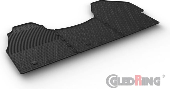Gledring Rubbermatten passend voor Mercedes Sprinter Furgon 910 Cargo 5/2018- (G profiel 3-delig + montageclips)