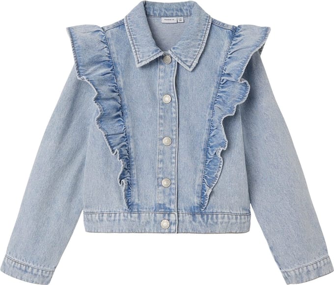 NAME IT NKFLEA DNM JACKET 5619-ZA F Meisjes Jas - Light Blue Denim - Maat 152