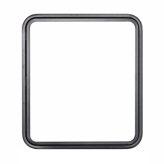 Serviceluik 800x900mm zwart - links, met paneel pm