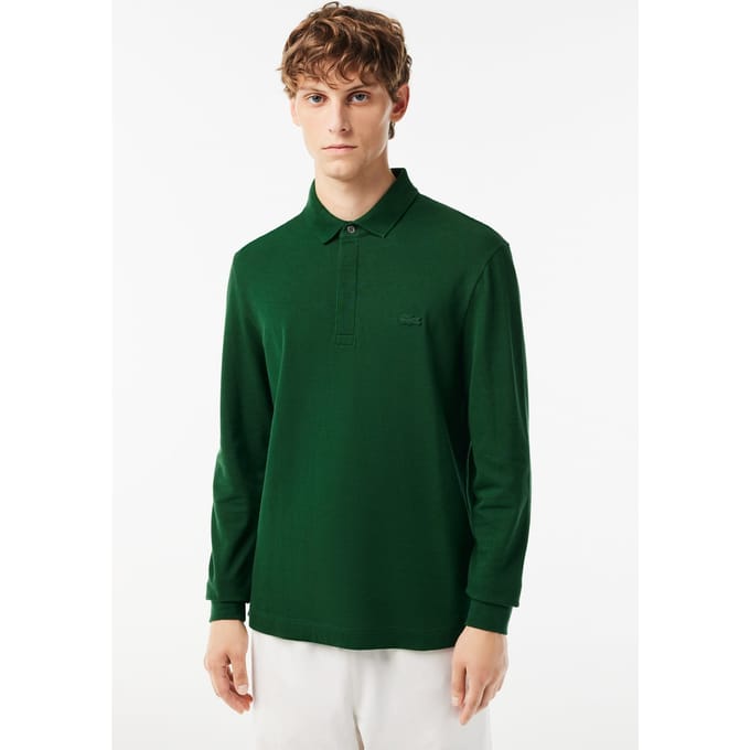 Lacoste Long Sleeve Polo Green Größe: M | Longsleeves Outlet | Herren | Grün