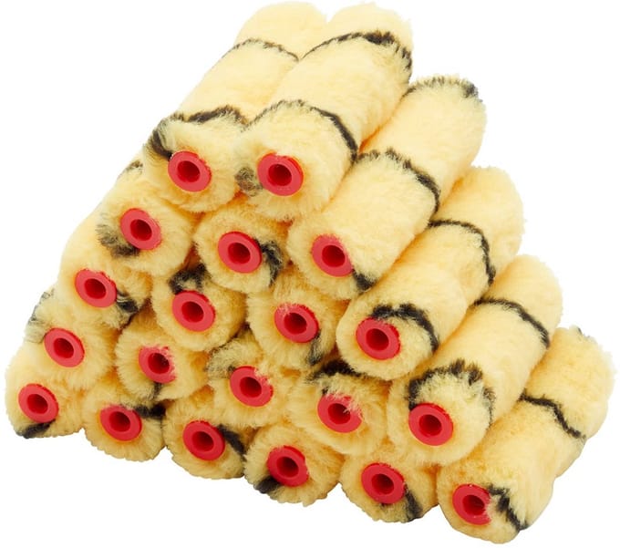 20-pack Mini Verfrollers voor Gladde Afwerking - 4 inch Medium Pile