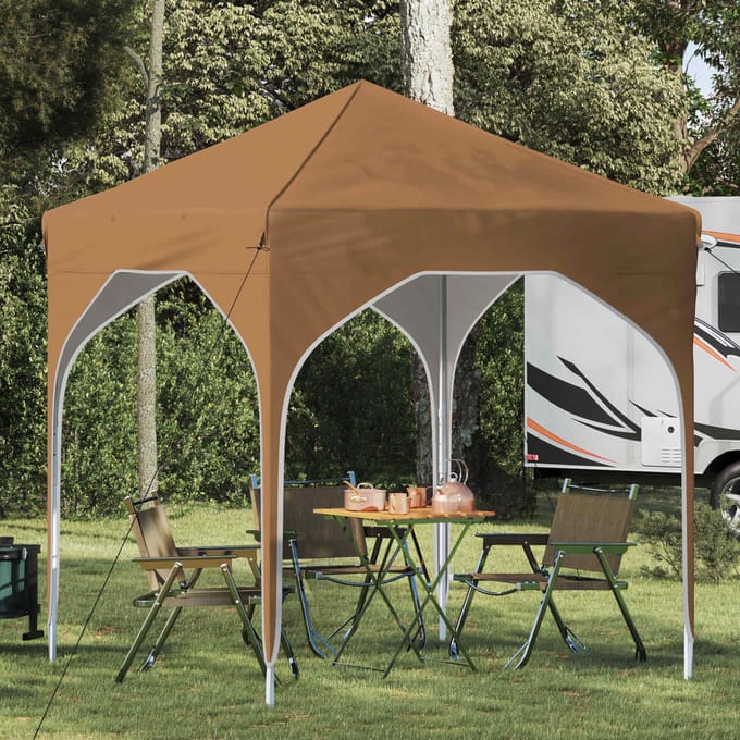 vidaXL - Pop-up - Feesttent - 194 - x - 194 - x - 245 - cm - Beige