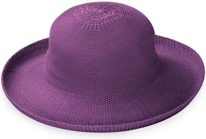 Breton – Strandhoed Dames UV Werend Verstelbaar - Maat: M-L: 58 cm - Paars