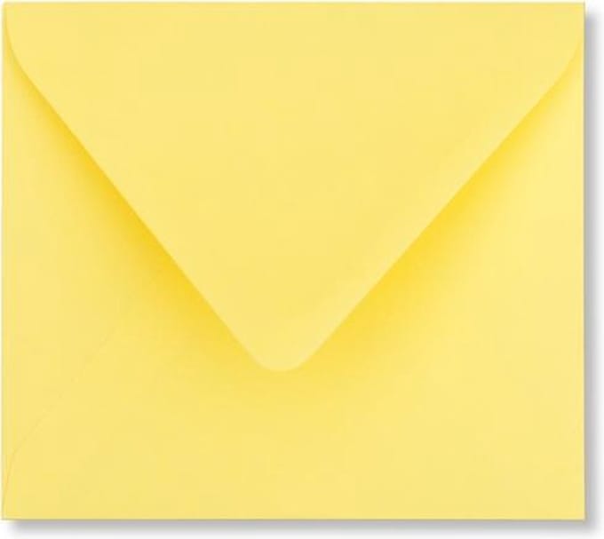 Envelop 12,5 x 14 Kanariegeel, 100 stuks