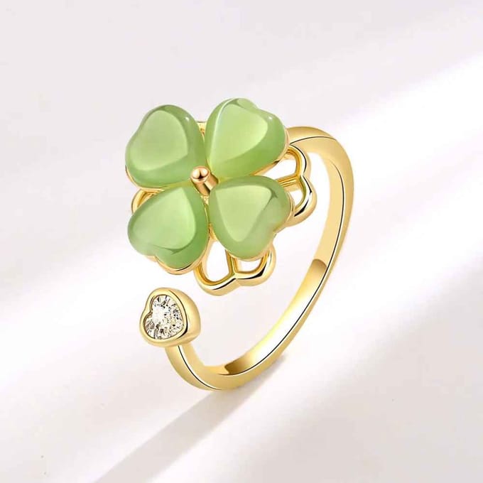 Fidget ring klavertje vier - anti-stress - anti-angst - spinner ring