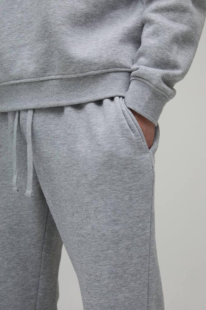 Essential Straight Leg Jogger | Grey Marl | Size Small