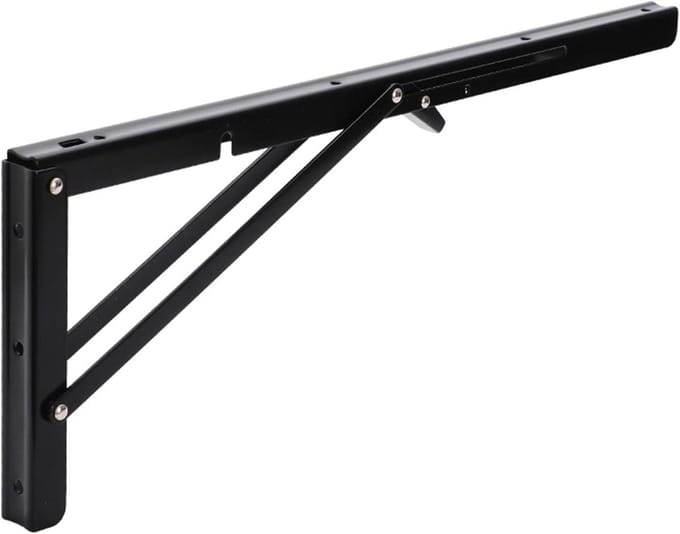 Opklapbare Steunbeugels - Wandsteunen Plank - Ruimte Besparen - Zware Belasting - 150 LB - Metaal