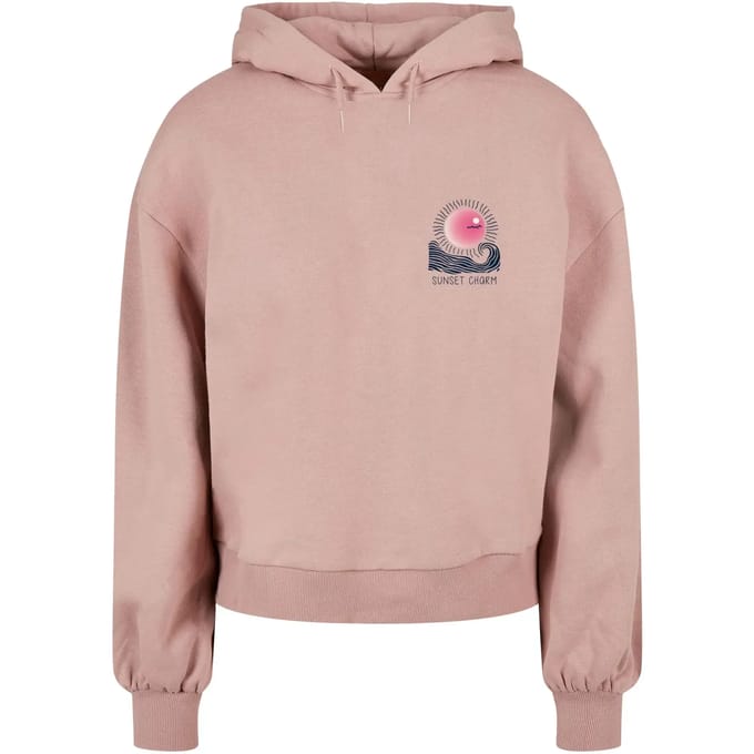 Merchcode - Sunset Charm Oversized Hoodie/trui - 3XL - Roze
