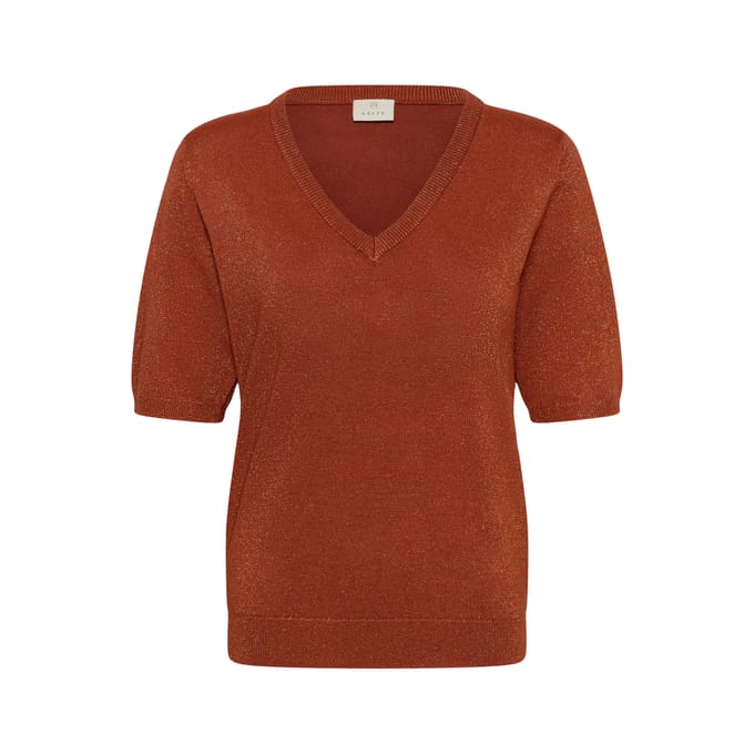 Gestreept V-hals shirt voor vrouwen KAFFE Regina