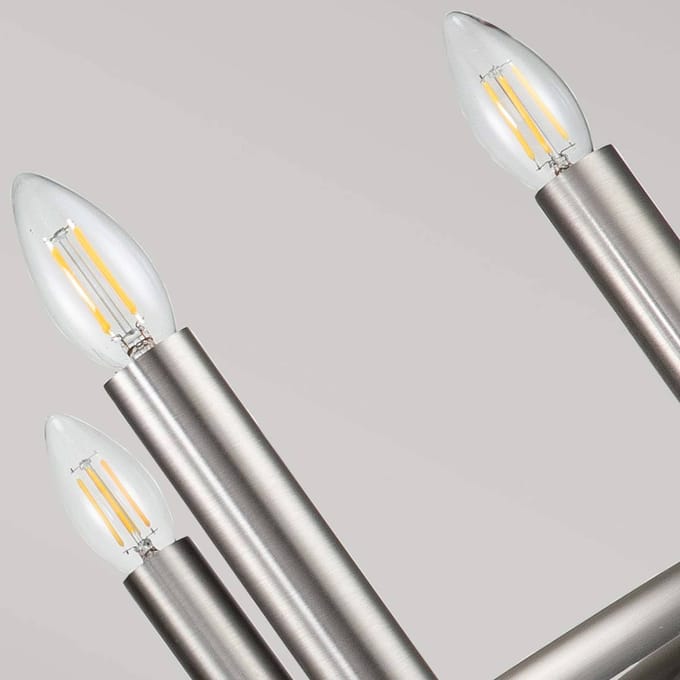 Kichler LED Kroonluchter | 6X E14 Max 40W | Dimbaar | Brushed Nickel