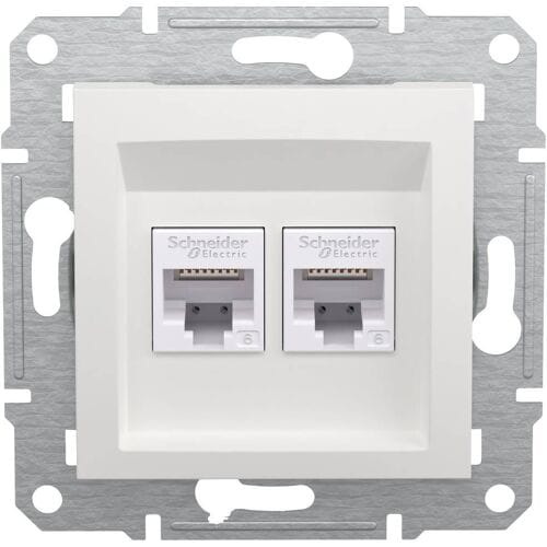 Schneider Electric EPH4870121D RJ45-gegevensaansluitdoos Asfora Wit (RAL 9003) 1 stuk(s)