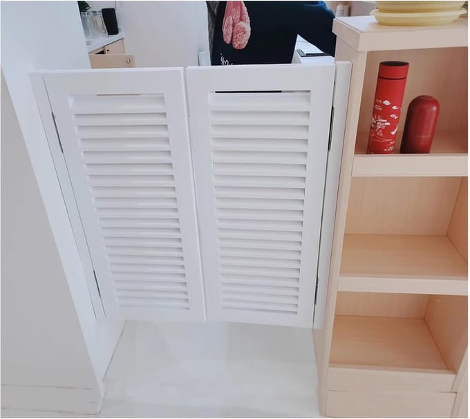 Draaideuren Massief Hout - Saloon Deuren - Keuken Balkon - Automatisch Sluitend - Dubbele Deuren - Wit