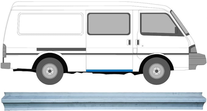 Schuifdeur dorpel reparatiepanel voor Mazda Bongo E-Series 1984-1998 / Links