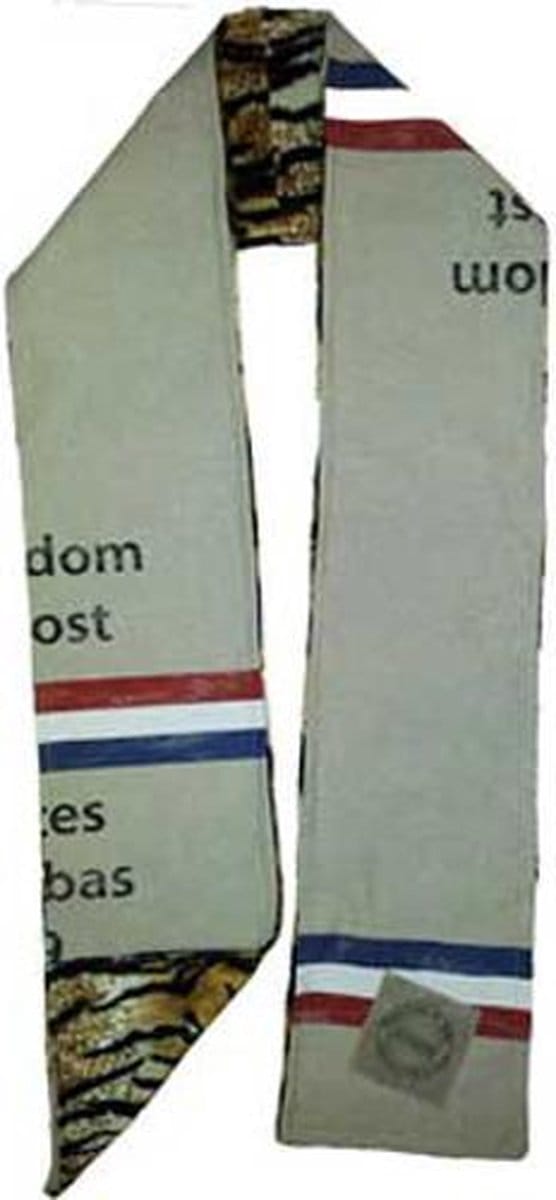 Toetie & Zo Handgemaakte Sjaal PTT Post - Tekst - Gevoerd - Multi