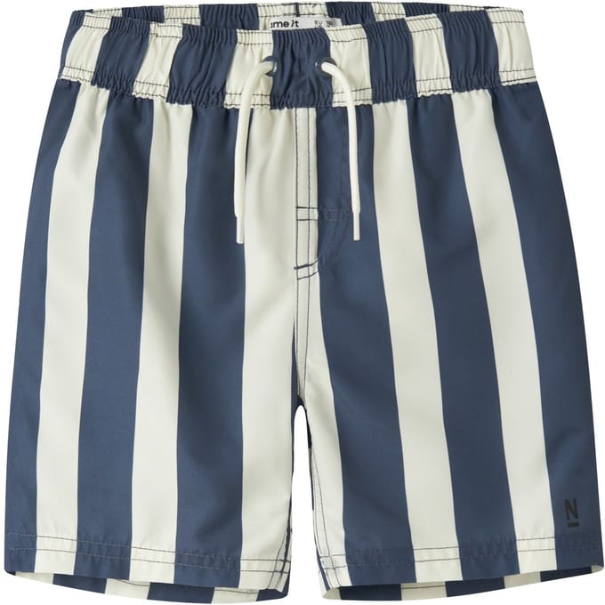 Name It Jongens Zwemshorts NKMZABA Blauw/Wit Gestreept - Maat 146