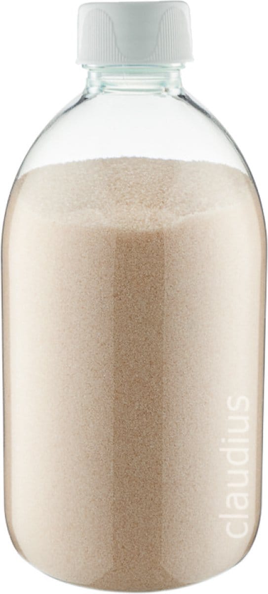 Scrubzout Amandel 650 gram - Fles met witte dop - set van 6 stuks - Hydraterende Lichaamsscrub