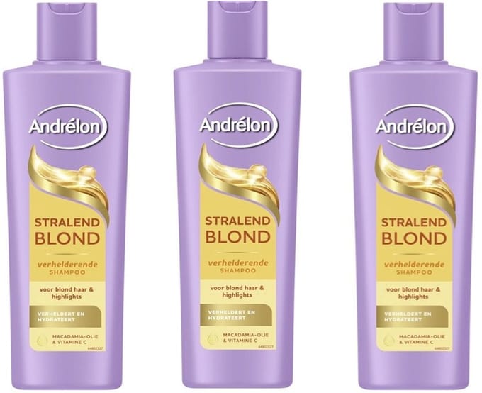 Andrélon Shampoo - Stralend Blond - 3 x 250 ml