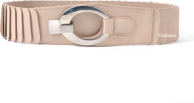 Giuliano Elastische Riem - beige - made in Italy - Dames - Elastische Tailleriem