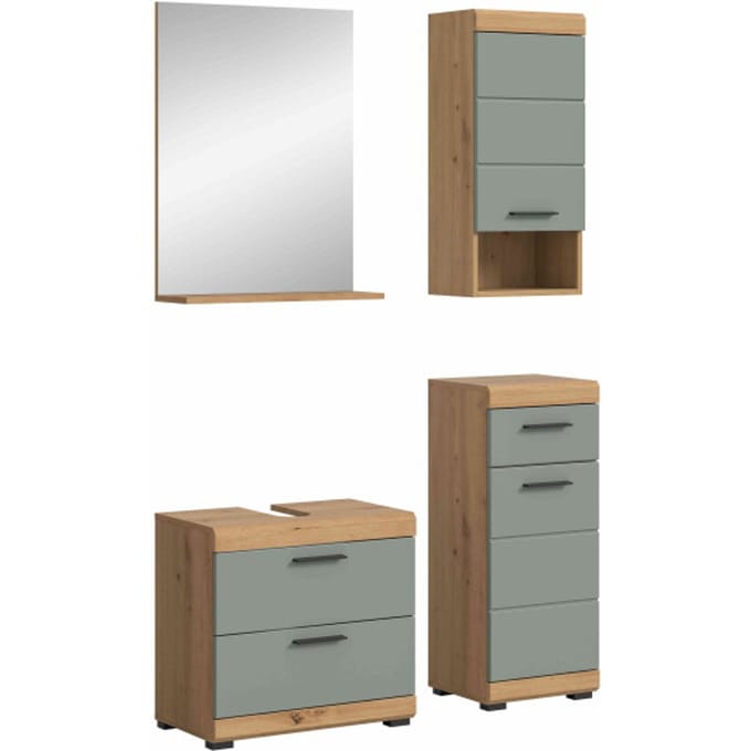 Scout badkamercombinatie salie MDF TZ Artisan eiken NB - 37x112x191cm