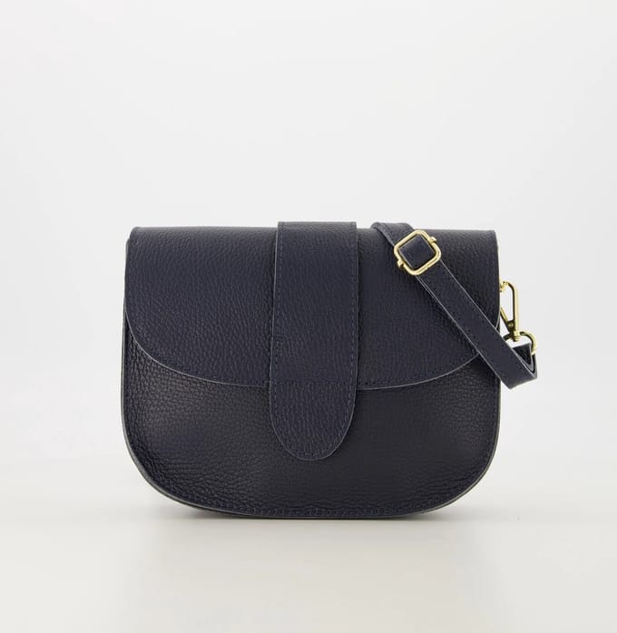 Tas- crossbody-donkerblauw- leer