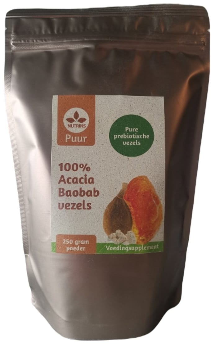 Nutrins Acacia Baobab Vezels – 250 gram – 100% Plantaardige Vezels