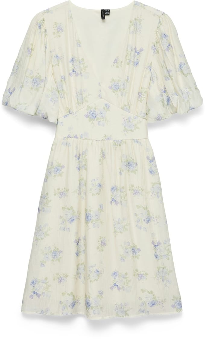 VERO MODA - VMBELLA 2/4 V-NECK SHORT DRESS WVN - Dames - Mini jurken