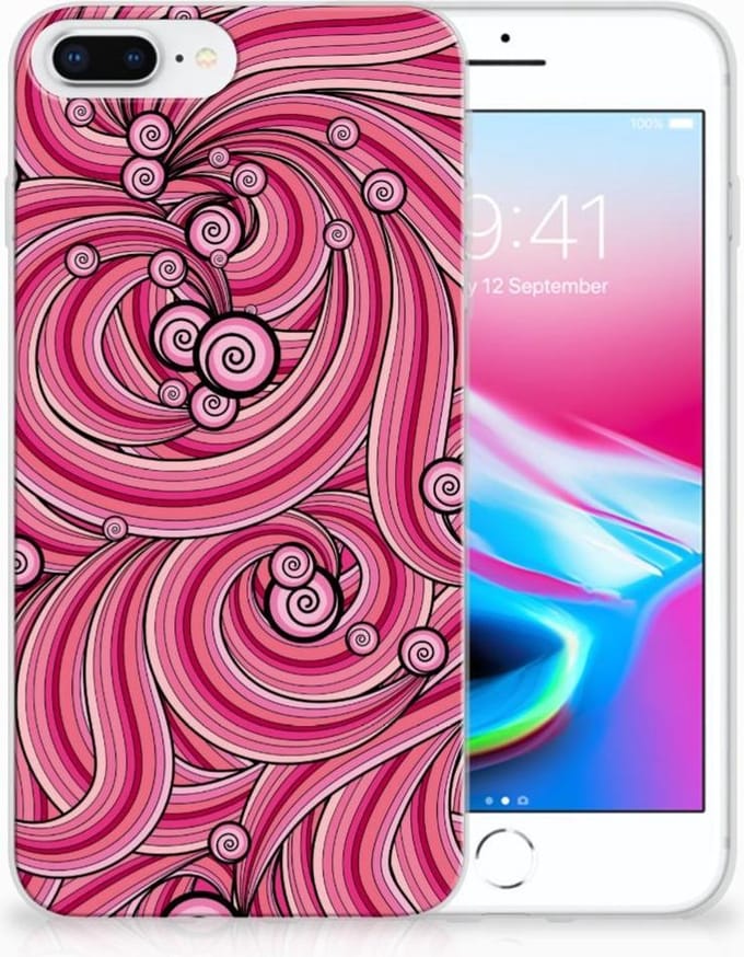Apple iPhone 7 Plus | 8 Plus Hoesje maken Swirl Pink