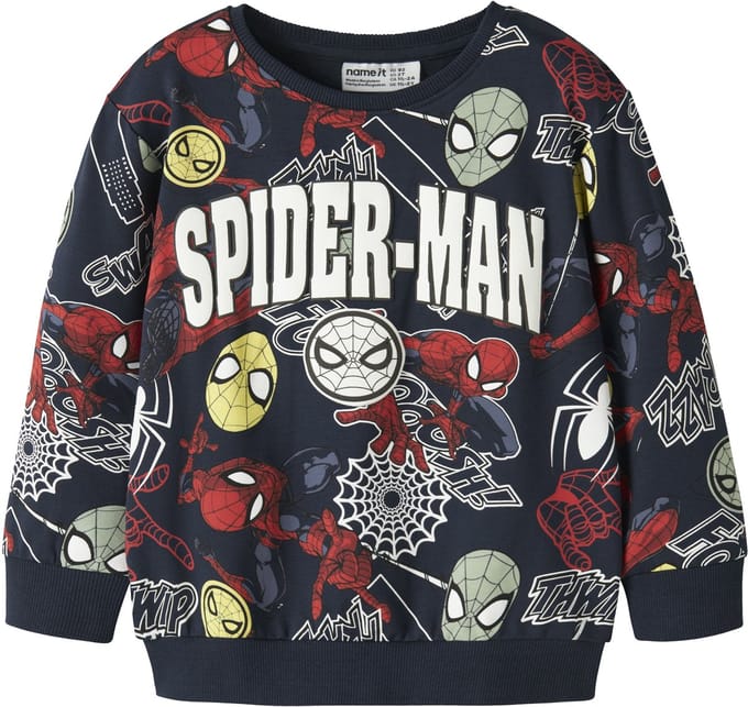 NAME IT - NMMJACCO SPIDER NREG SWEAT UNB MAR - Jongens - Sweaters