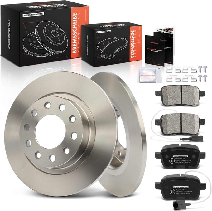 Frankberg 2x remschijven 4x remblokken achteras voor Alfa Romeo