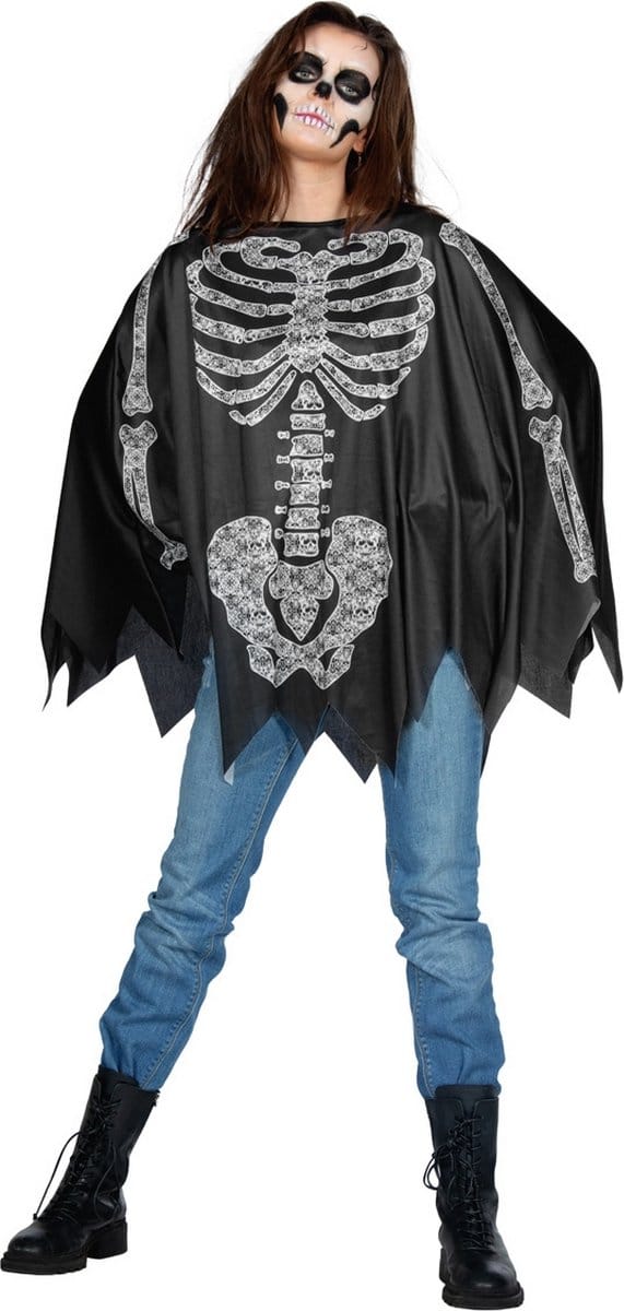 Hongerig Skelet Poncho - Vrouw