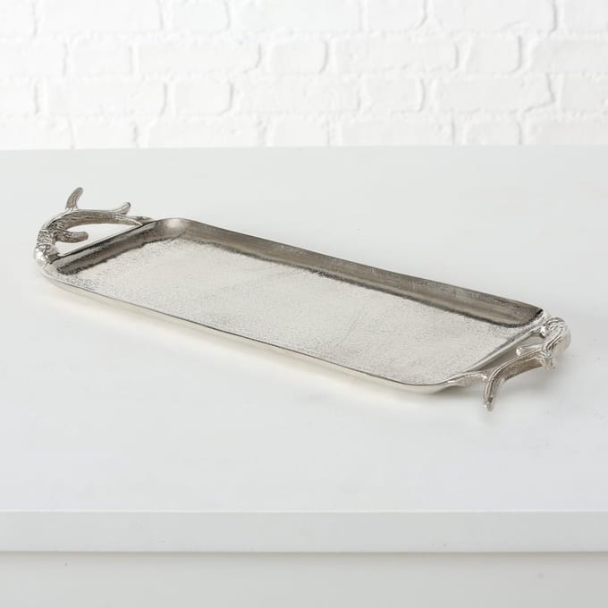 Schaal - Aluminium - Dikte 5cm - Zilver -60x21cm - Gewei
