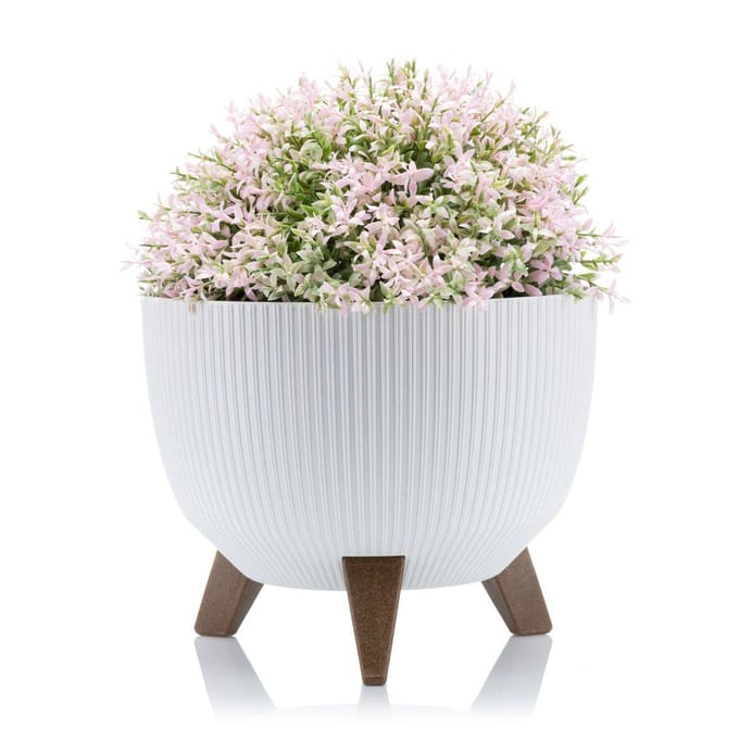 HowHomely Rosa Eco Linea - Set van Recyclebare Potten - Milieuvriendelijk - Wit