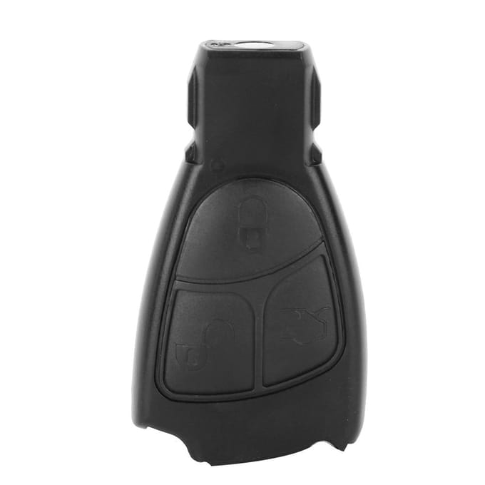 3 Knoppen Autosleutel Fob Hoes Shell Zwart Vervanging Geschikt voor Mercedes Benz C E ML S CLK CL black