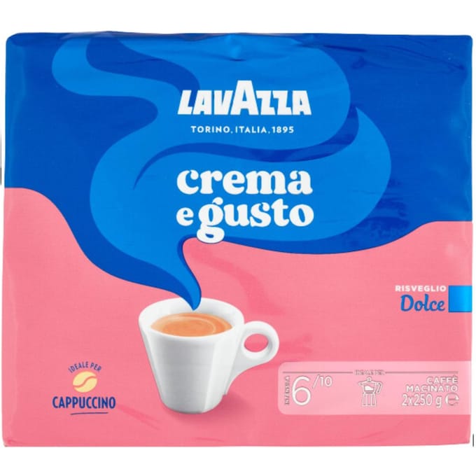 Gemalen koffie caffe' crema e gusto dolce 2x250g - lavazza