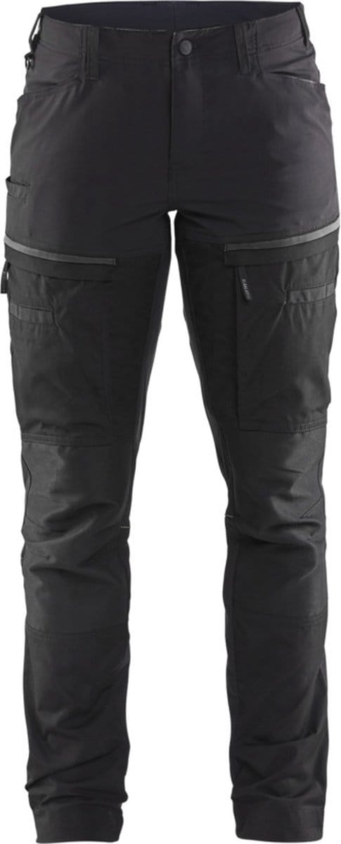 Blaklader Servicewerkbroek met stretch voor dames 7166-1845 - Zwart/Donkergrijs - D21