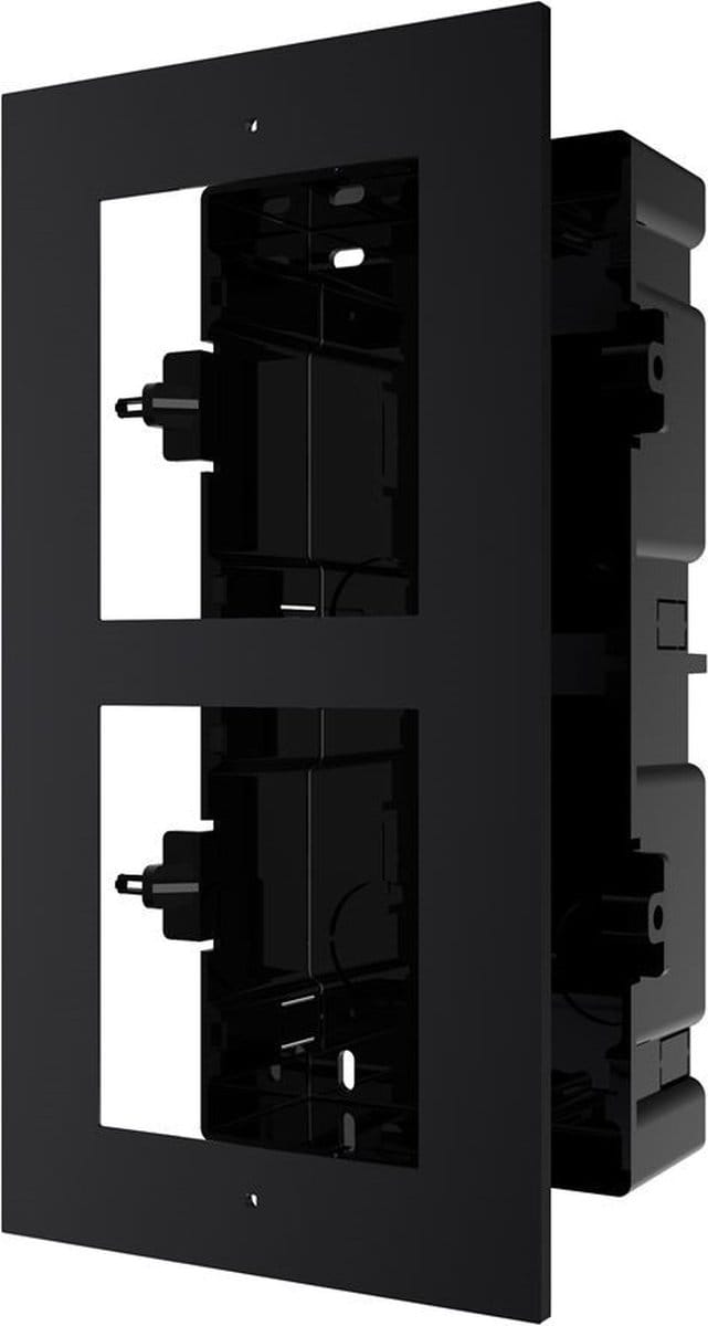 Hikvision DS-KD-ACF2 2-Module Montageframe met Voorpaneel – Zwart Aluminium