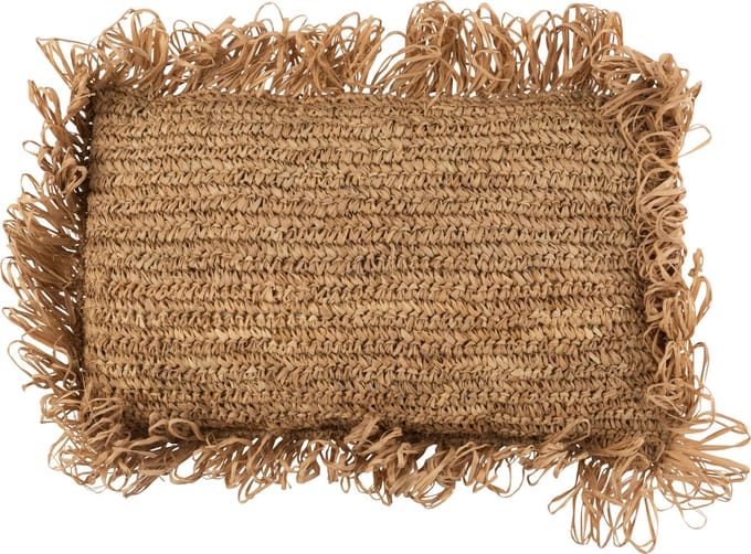 J-Line kussen Rechthoekig - jute - naturel
