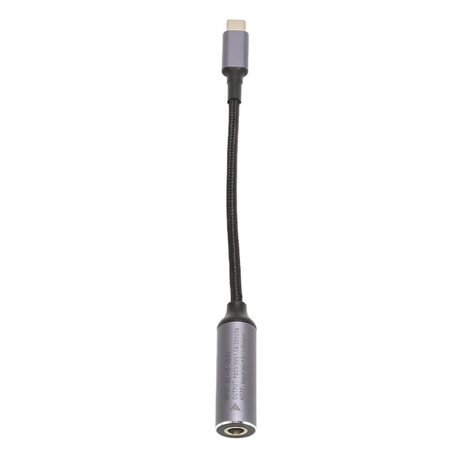 DC naar Type C-kabel 5,5 x 2,5 mm 100 W 6,8 inch lange vrouwelijke ingang Nylon Type C naar DC5525-kabel voor tablet