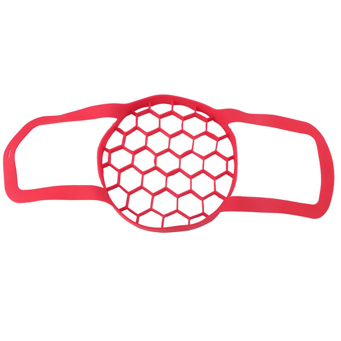Siliconen Stoommand Multifunctioneel Draagbaar Afdruipmand Drukkoker Bakvorm Sling red