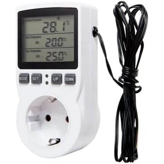 Digitale temperatuurregelaar stopcontact EU-stekker thermostatische schakelaar temperatuurregelaar met sensoren sonde verwarming koeling EU