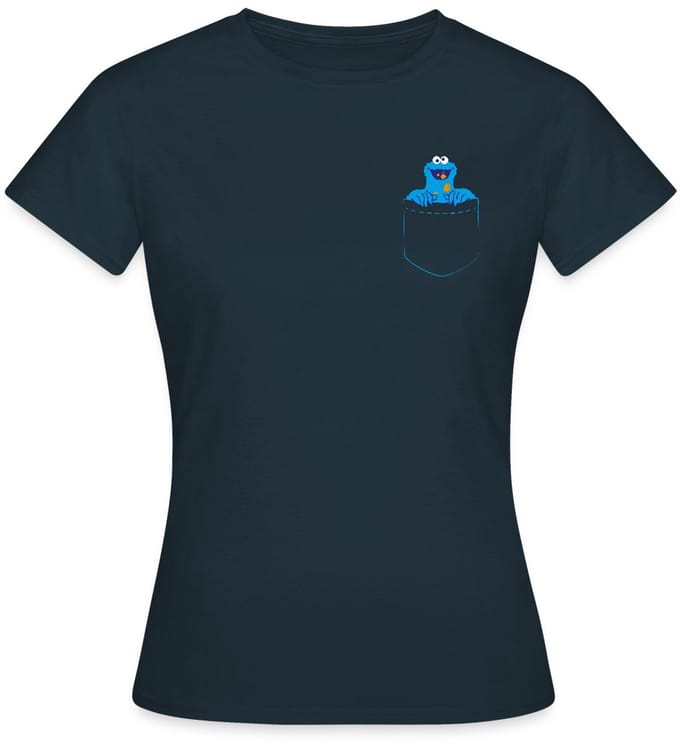 Sesamstraat Koekiemonster In Een Zak T-Shirt Dames