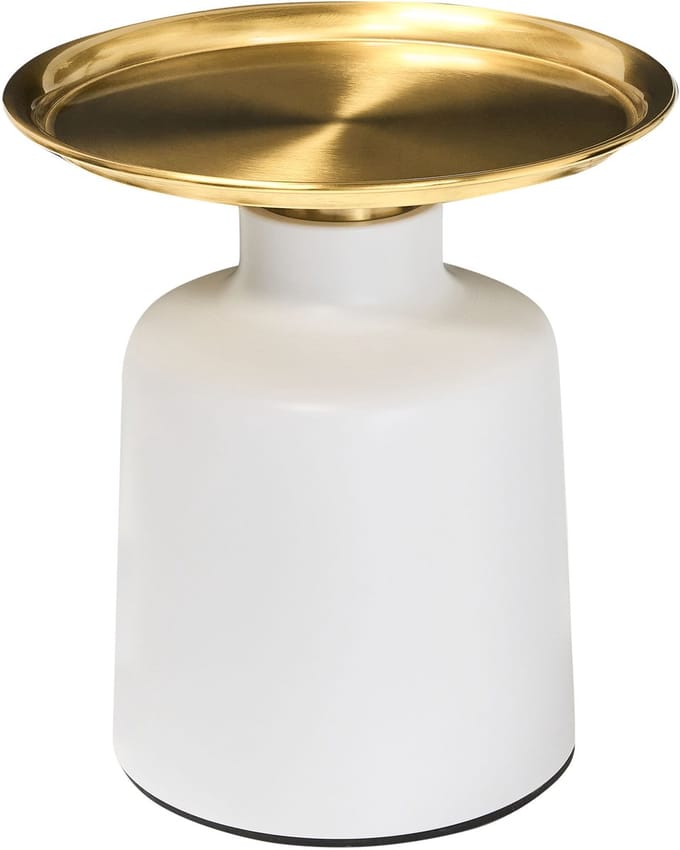 DOVE - Bijzettafel - Wit/Goud - Metaal