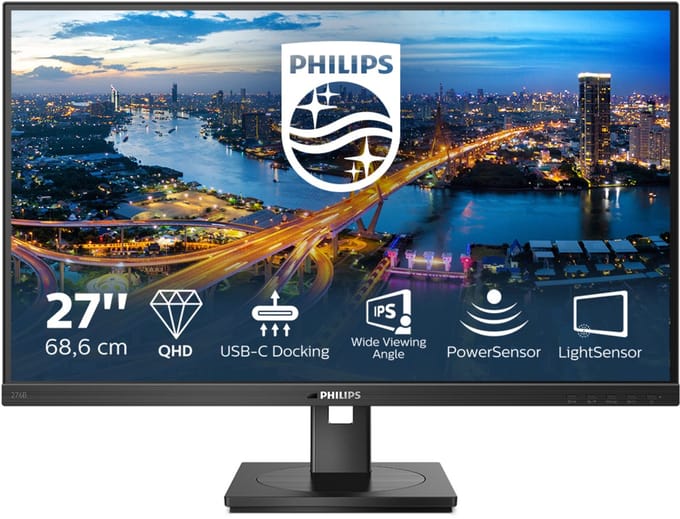 27" Philips B Lijn 276B1 - 2560x1440 - 75Hz - IPS - USB-C - Luidsprekers