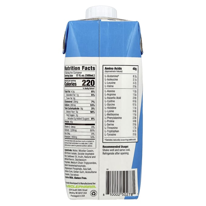 MusclePharm, Shaker Protéiné Combat Ready™, Glace Vanille, 500ml (17 oz liq.)