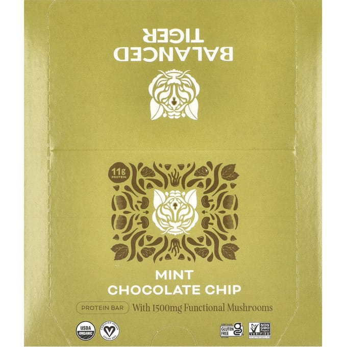 Eiwitreep, Munt Chocolade Chip, 12 Repen, 44G (1.55Oz) Elk