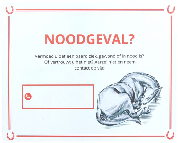 Epplejeck Weidebord Noodgeval
