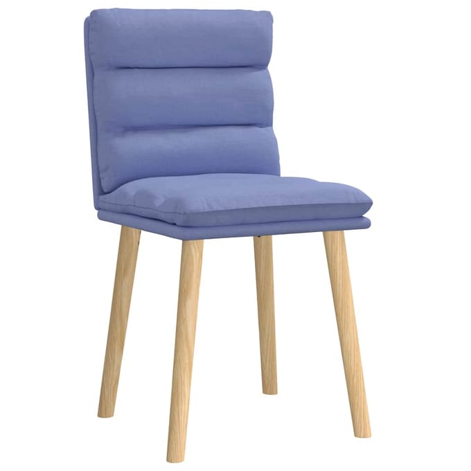 vidaXL Eetkamerstoelen 2 st stof jeansblauw