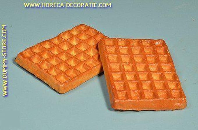 Belgische wafel, 2 stuks - 120 x 90 mm - brooddummy